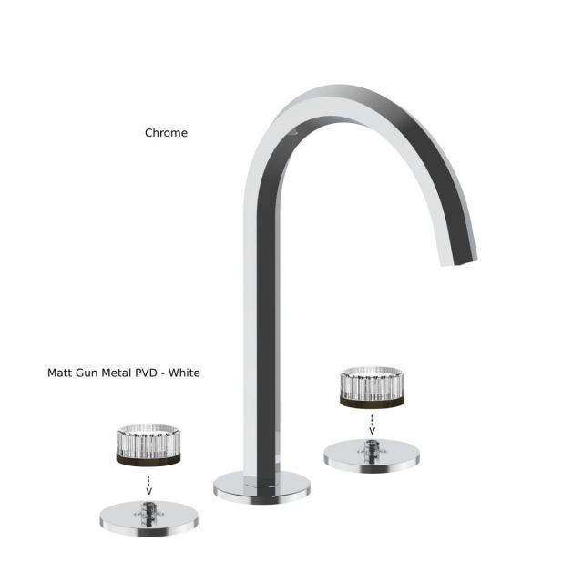 Fantini Venezia N404SW+N646 3-Loch-Waschtischmischer